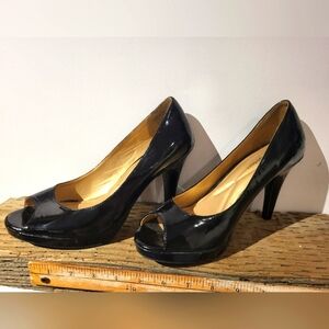 Andrew Geller Elegant Black Peep-Toe Heels